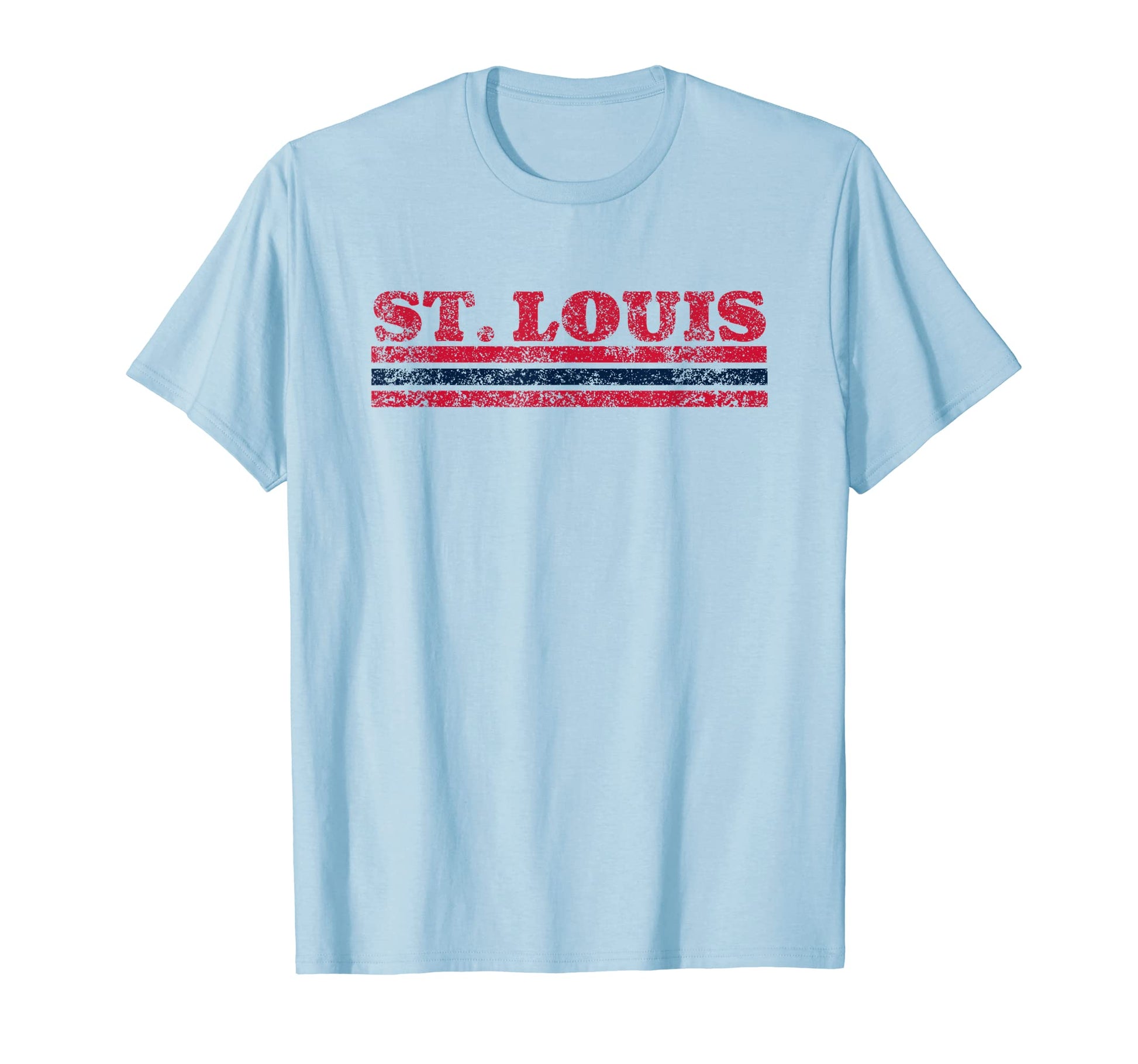 St Louis Missouri Weathered Stripe T-Shirt - Custom Art Print Unisex - T-Shirt, Sweatshirt, Hoodie