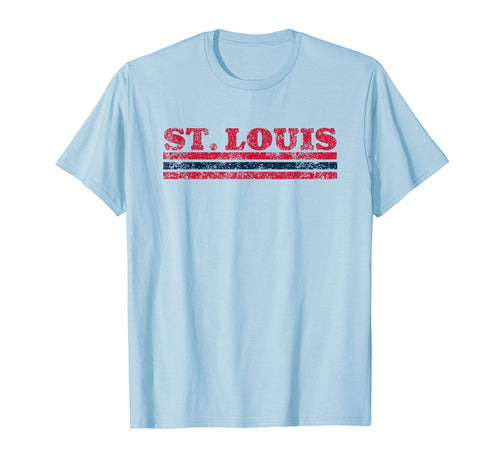 St Louis Missouri Weathered Stripe T-Shirt - Custom Art Print Unisex - T-Shirt, Sweatshirt, Hoodie