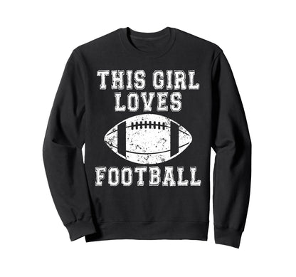 This Loves Football Game Day Female Sweatshirt - Trendy Graphic for Adults - T-Shirt, Sweatshirt, Hoodie