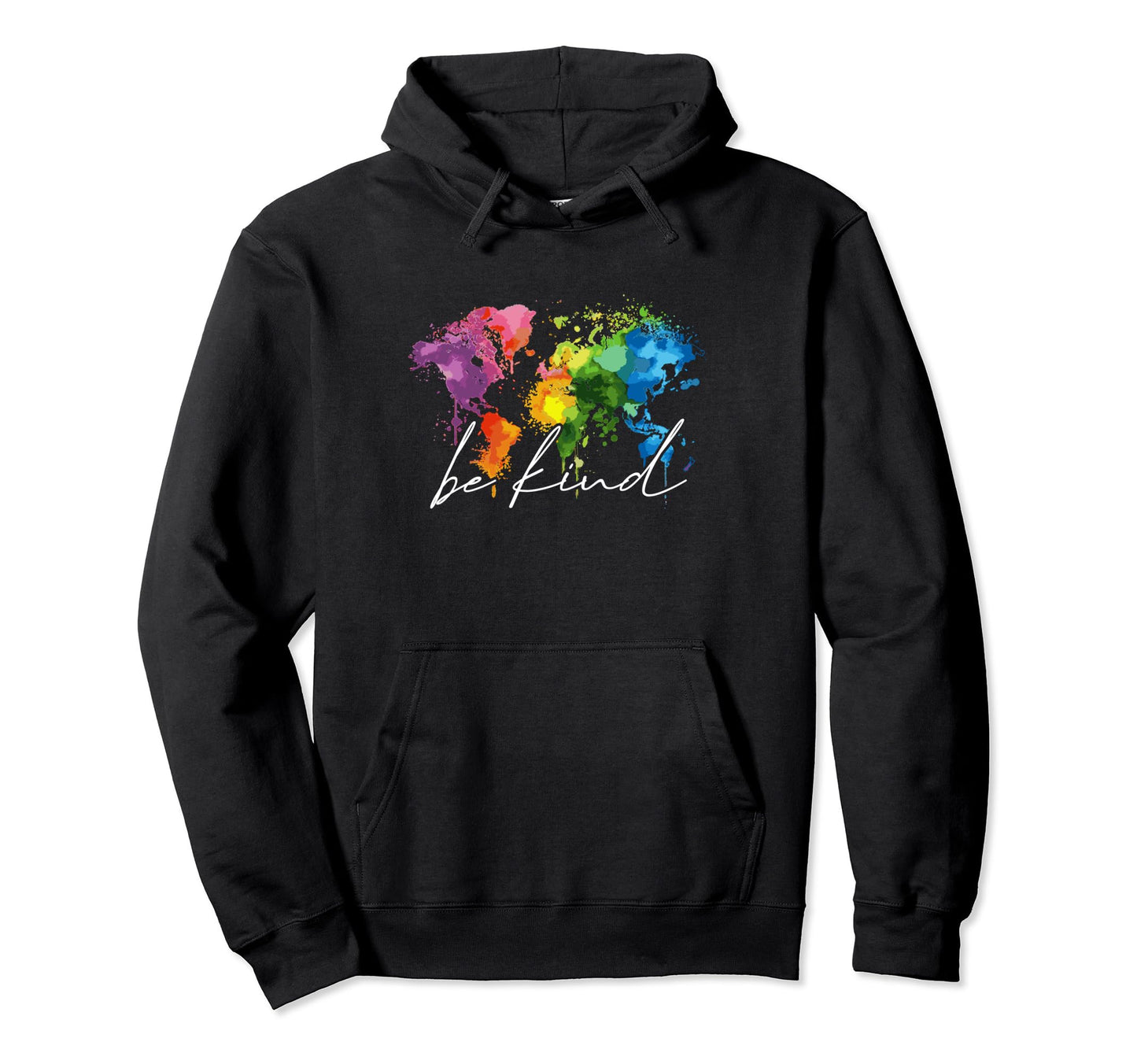 Colorful World Map Be Summer Kind Love Hoodie - Graphic Print for Adults - T-Shirt, Sweatshirt, Hoodie