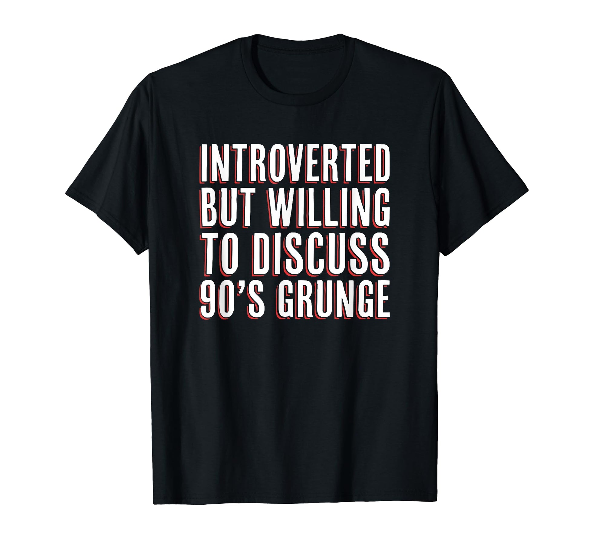 Introverted But Willing To Discuss 90S T-Shirt - Trendy Graphic for Adults - T-Shirt, Sweatshirt, Hoodie