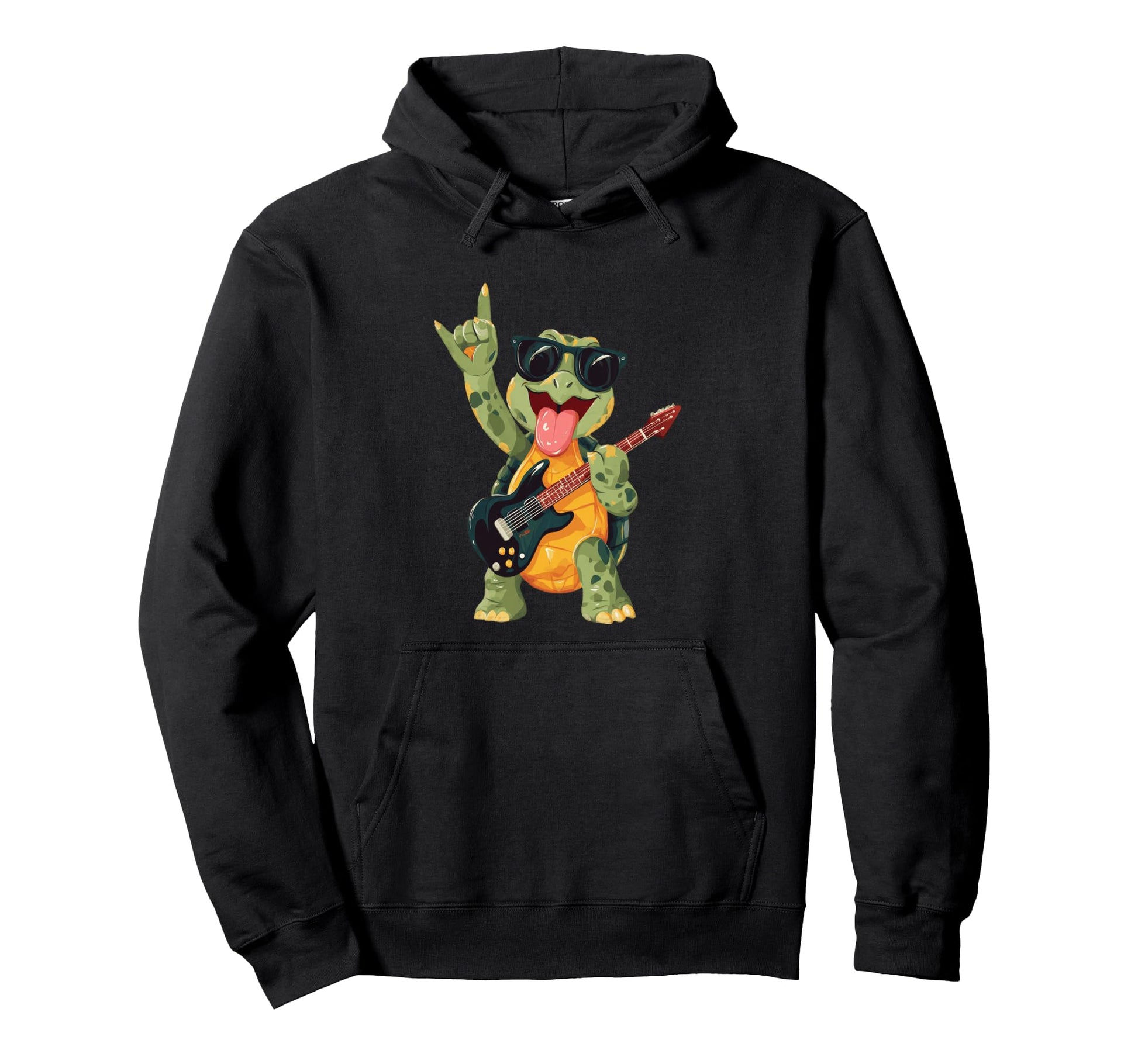Turtle Rockstar Funny Animal Playful Hoodie - Aesthetic Graphic Unisex - T-Shirt, Sweatshirt, Hoodie