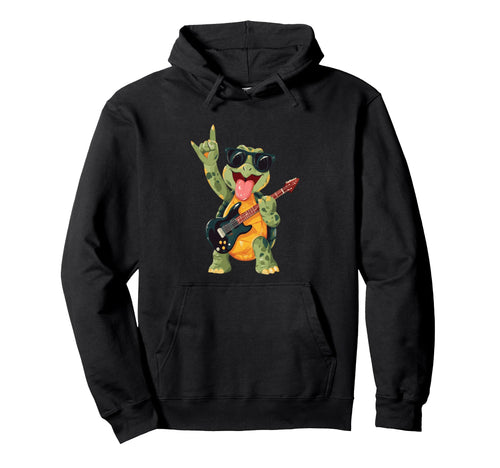 Turtle Rockstar Funny Animal Playful Hoodie - Aesthetic Graphic Unisex - T-Shirt, Sweatshirt, Hoodie