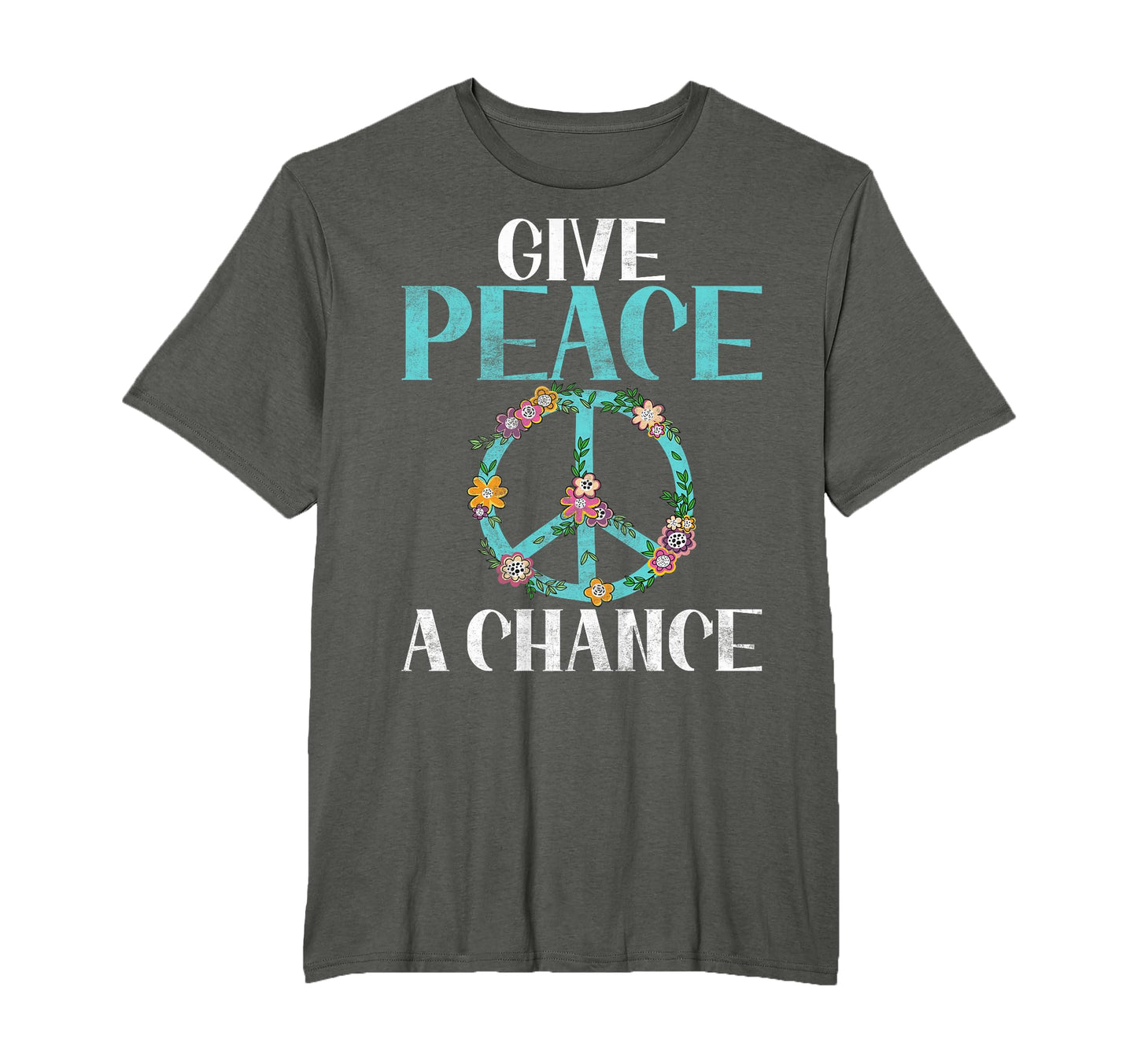 Give Peace Chance Hippie T-Shirt - Graphic Print for Adults - T-Shirt, Sweatshirt, Hoodie