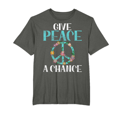 Give Peace Chance Hippie T-Shirt - Graphic Print for Adults - T-Shirt, Sweatshirt, Hoodie