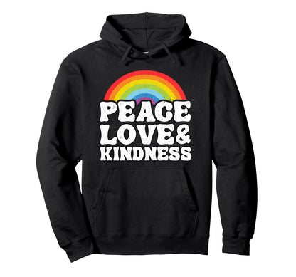 Anti Bullying Rainbow Peace Hippie Peace Hoodie - Aesthetic Graphic Unisex - T-Shirt, Sweatshirt, Hoodie