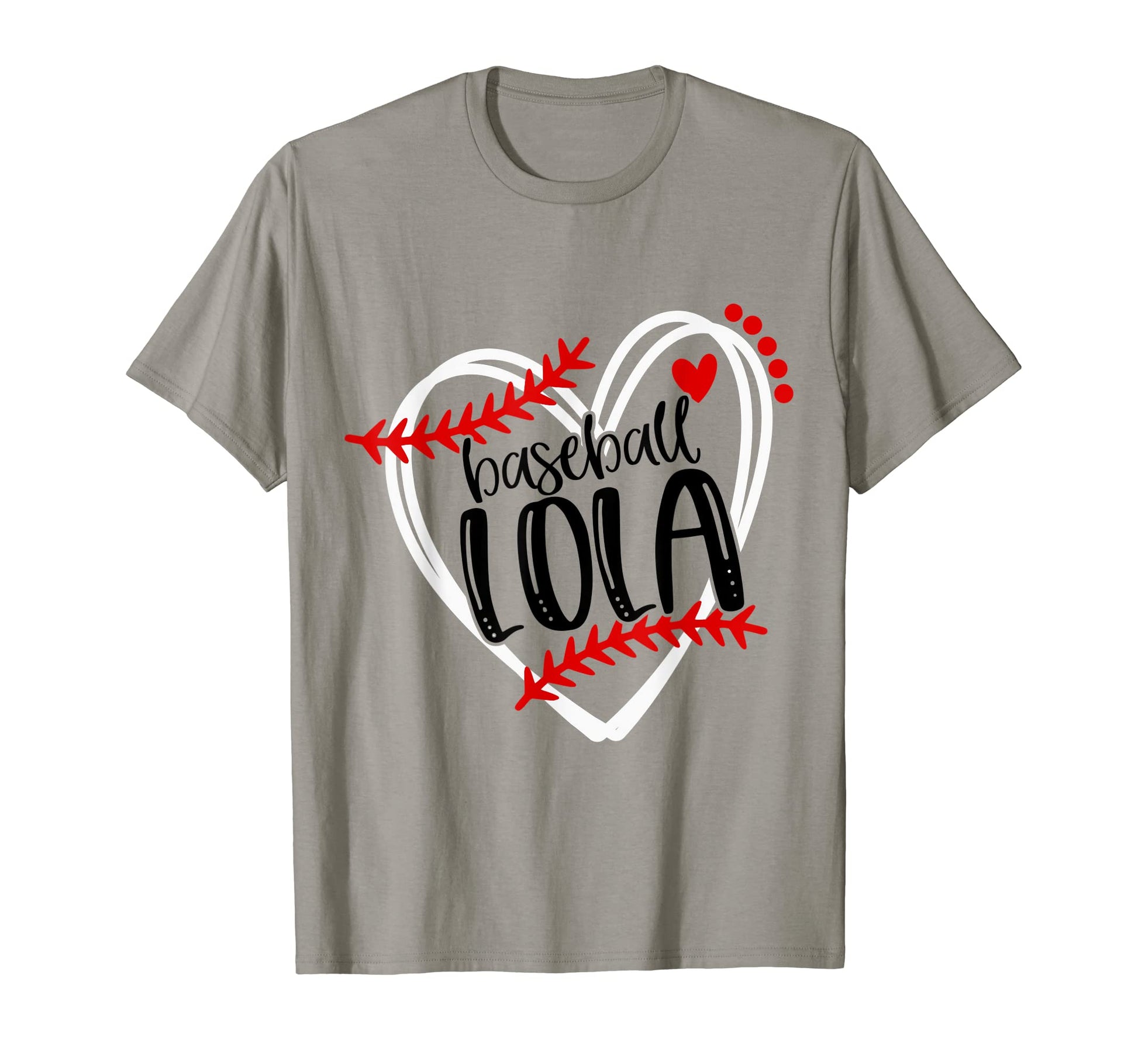 Baseball Lola Distressed Heart Laces T-Shirt - Aesthetic Graphic Men Women - T-Shirt, Sweatshirt, Hoodie