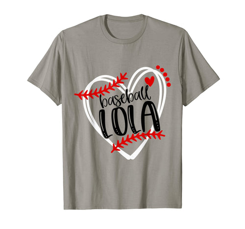Baseball Lola Distressed Heart Laces T-Shirt - Aesthetic Graphic Men Women - T-Shirt, Sweatshirt, Hoodie