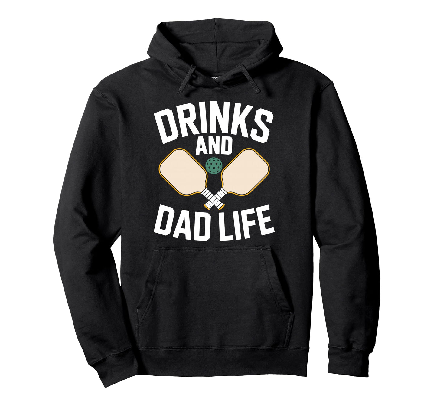 Pickleball Dad Papa Paddle Sport Coach Hoodie - Graphic Print for Adults - T-Shirt, Sweatshirt, Hoodie