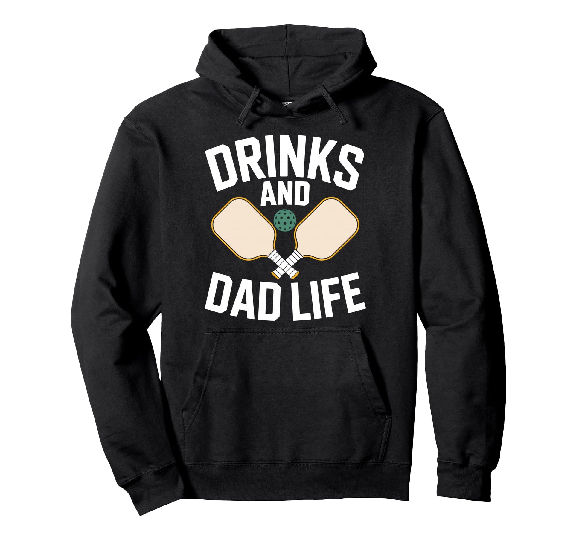 Pickleball Dad Papa Paddle Sport Coach Hoodie - Graphic Print for Adults - T-Shirt, Sweatshirt, Hoodie