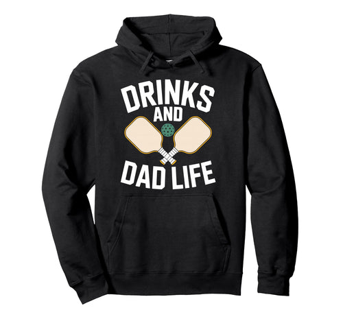 Pickleball Dad Papa Paddle Sport Coach Hoodie - Graphic Print for Adults - T-Shirt, Sweatshirt, Hoodie