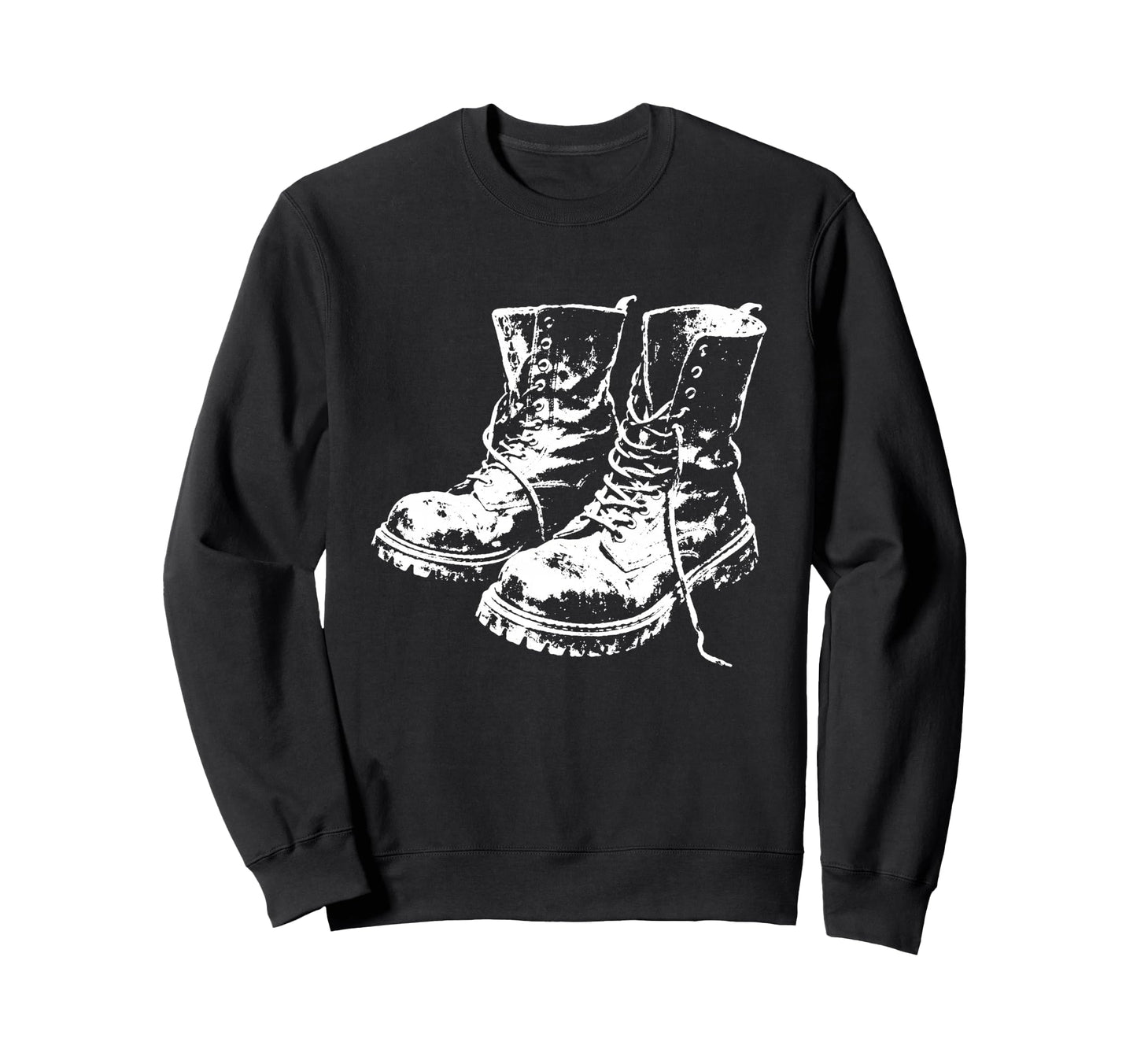 Punk Rock Combat Boots 90S Grunge Sweatshirt - Unique Graphic for Adults - T-Shirt, Sweatshirt, Hoodie