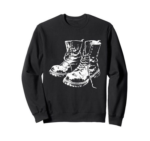 Punk Rock Combat Boots 90S Grunge Sweatshirt - Unique Graphic for Adults - T-Shirt, Sweatshirt, Hoodie