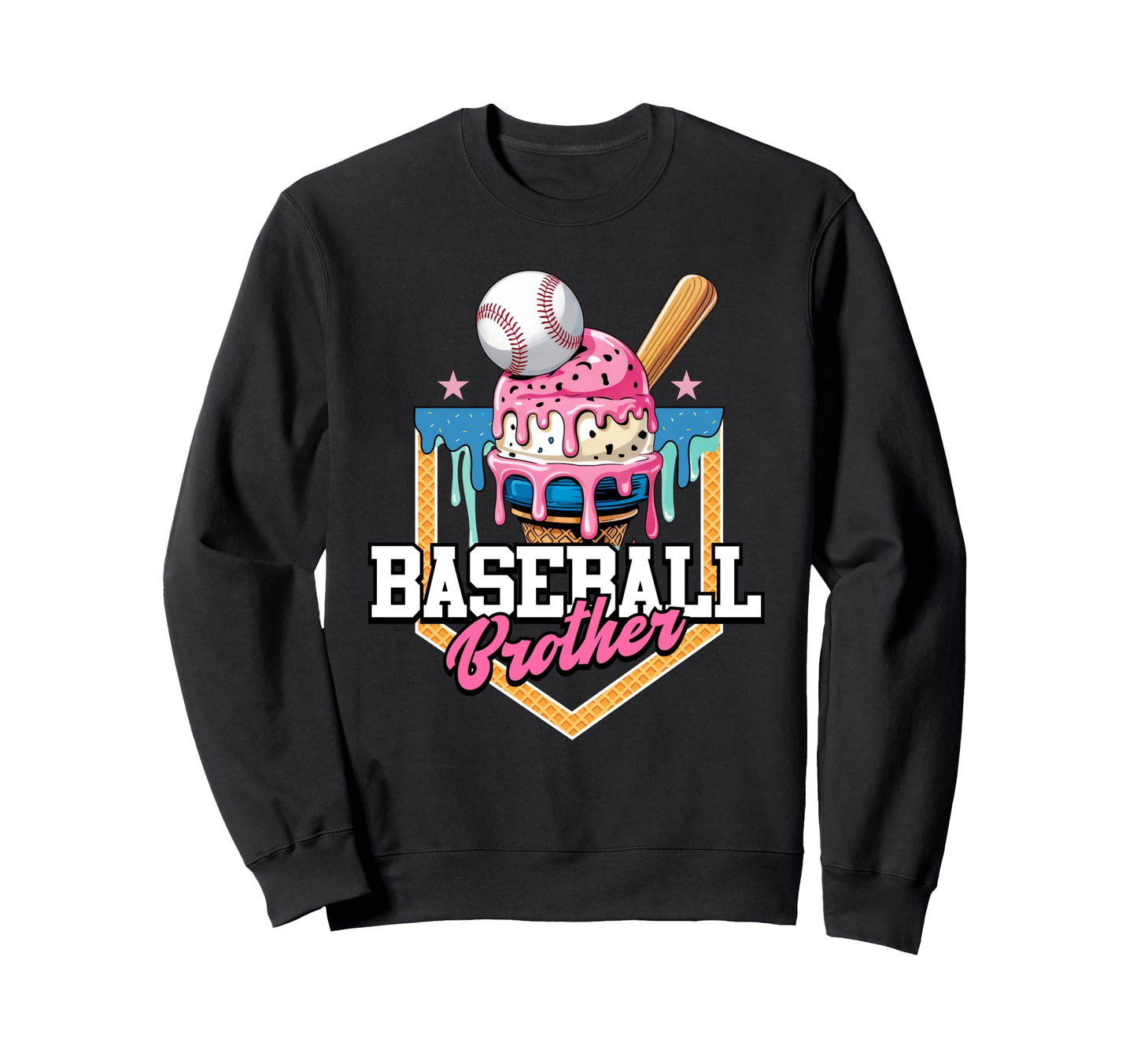 Baseball Brother Ice Cream Drip Sweatshirt - Streetwear Style Unisex - T-Shirt, Sweatshirt, Hoodie