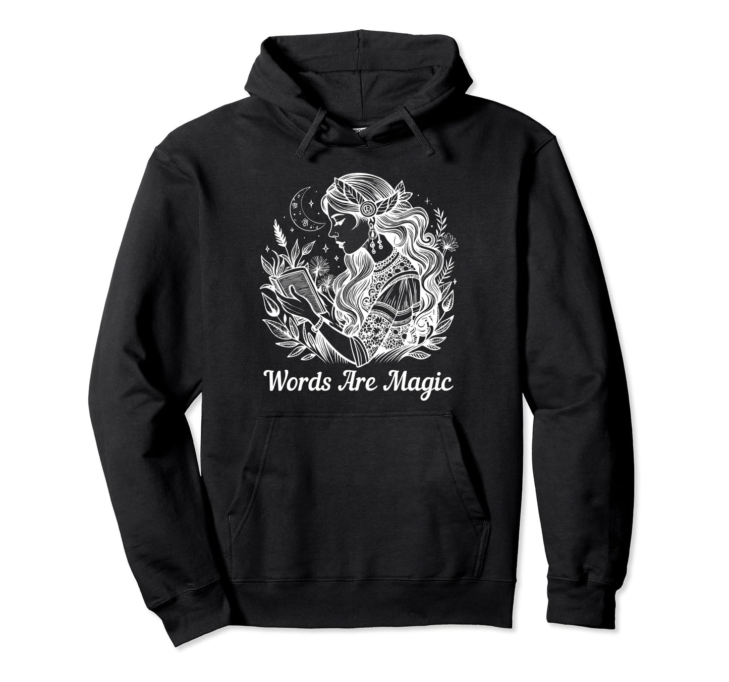 Words Are Magic Boho Reading Lover Hoodie - Aesthetic Graphic Men Women - T-Shirt, Sweatshirt, Hoodie