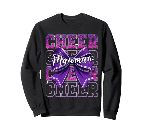 Cheer Mawmaw Mothers Day Purple Sweatshirt - Minimalist Print for Adults - T-Shirt, Sweatshirt, Hoodie