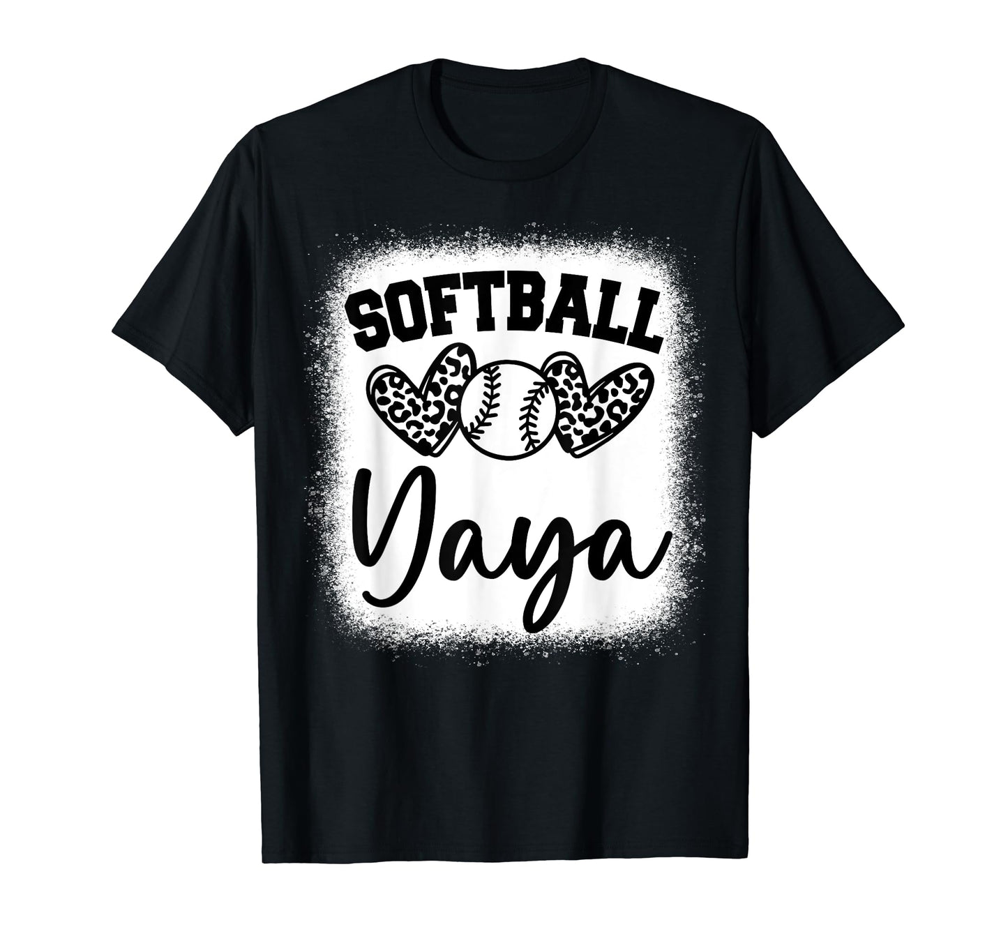 Personalized Baseball Heart Yaya Baseball T-Shirt - Graphic Print Men Women - T-Shirt, Sweatshirt, Hoodie