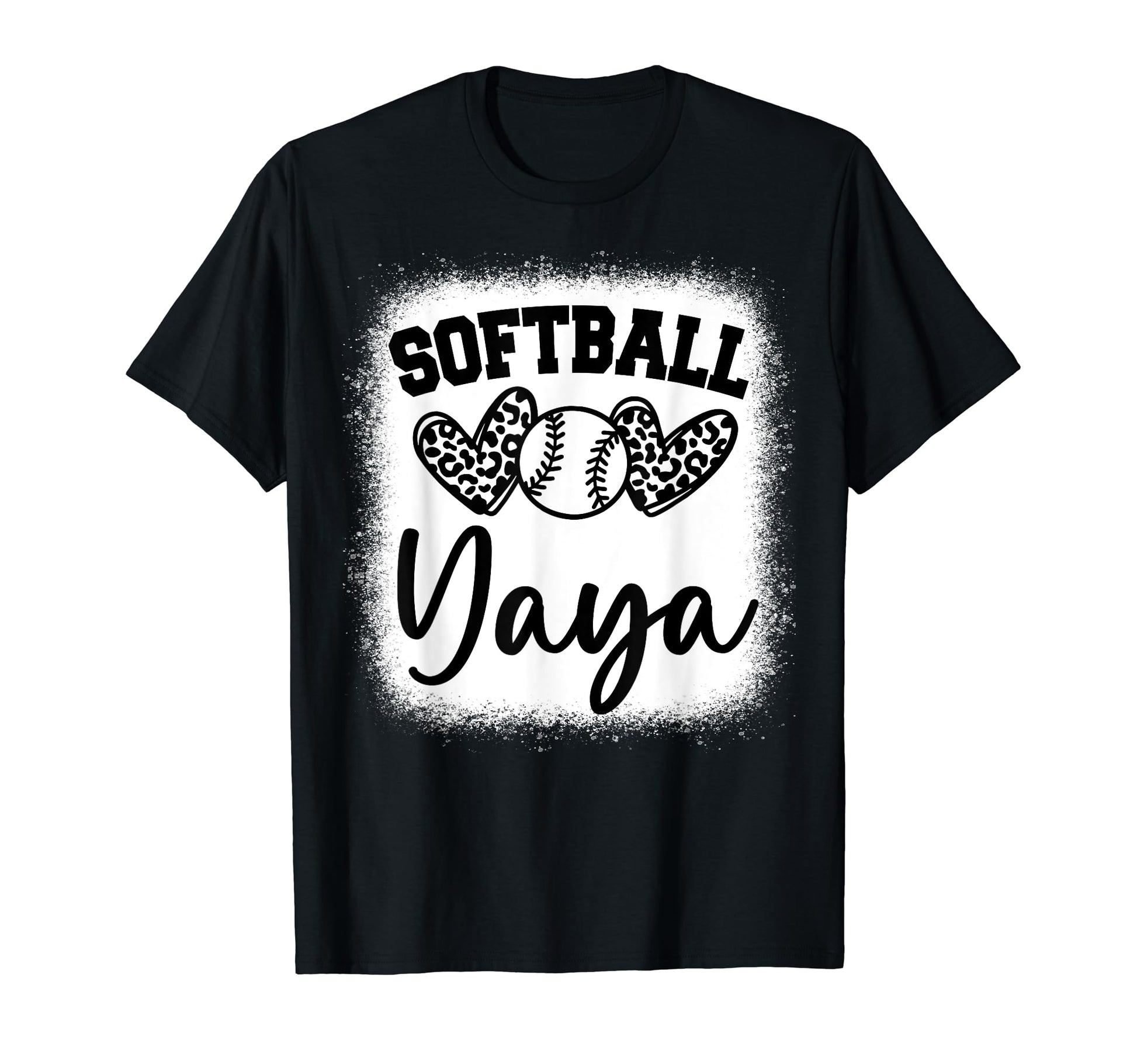 Personalized Baseball Heart Yaya Baseball T-Shirt - Graphic Print Men Women - T-Shirt, Sweatshirt, Hoodie