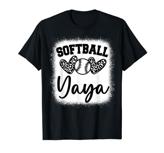 Personalized Baseball Heart Yaya Baseball T-Shirt - Graphic Print Men Women - T-Shirt, Sweatshirt, Hoodie