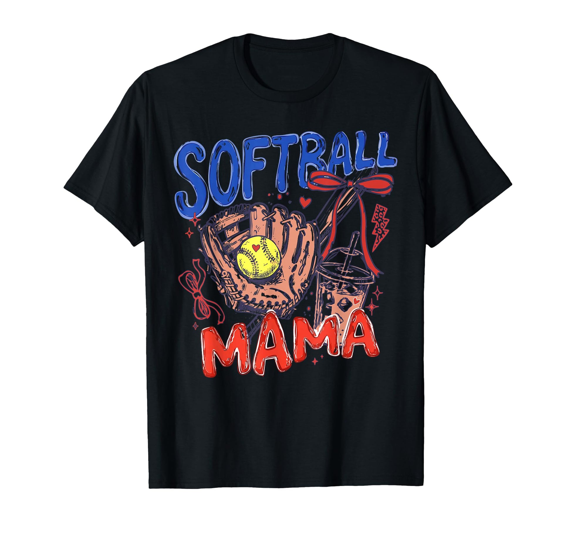 Softball Moms Club Baseball Mama T-Shirt - Fun Novelty Design Men Women - T-Shirt, Sweatshirt, Hoodie