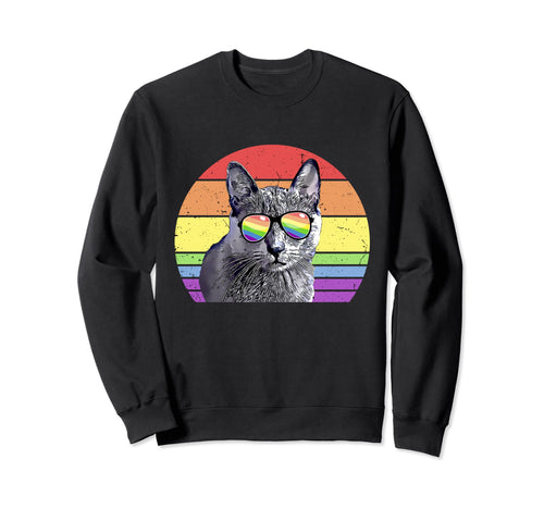 Lgbtq Korat Cat Rainbow Love Pride Sweatshirt - Novelty Apparel for Adults - T-Shirt, Sweatshirt, Hoodie