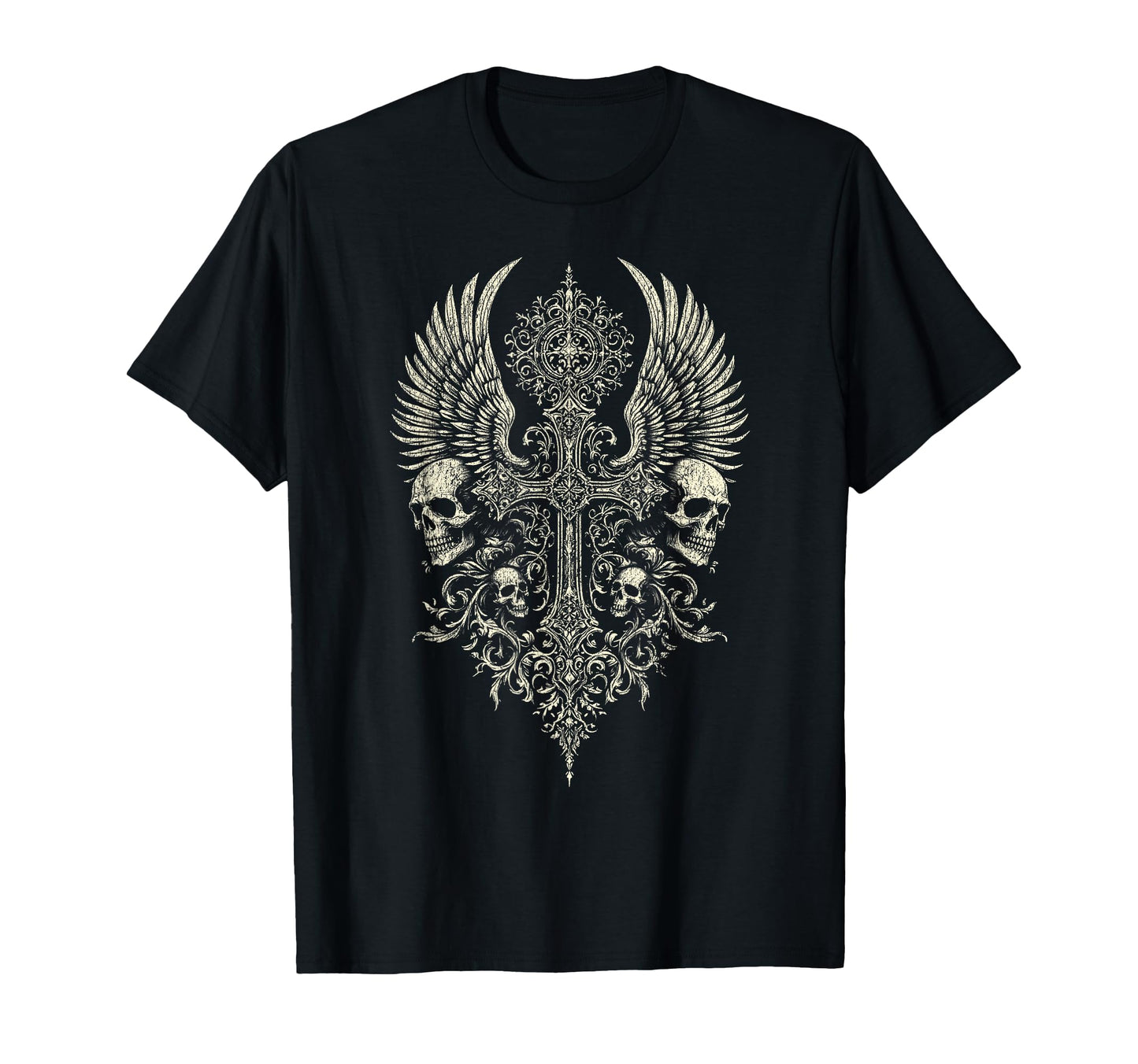 Gothic Cross Grunge Core Emo Aesthetic Y2K T-Shirt - Trendy Graphic Unisex - T-Shirt, Sweatshirt, Hoodie