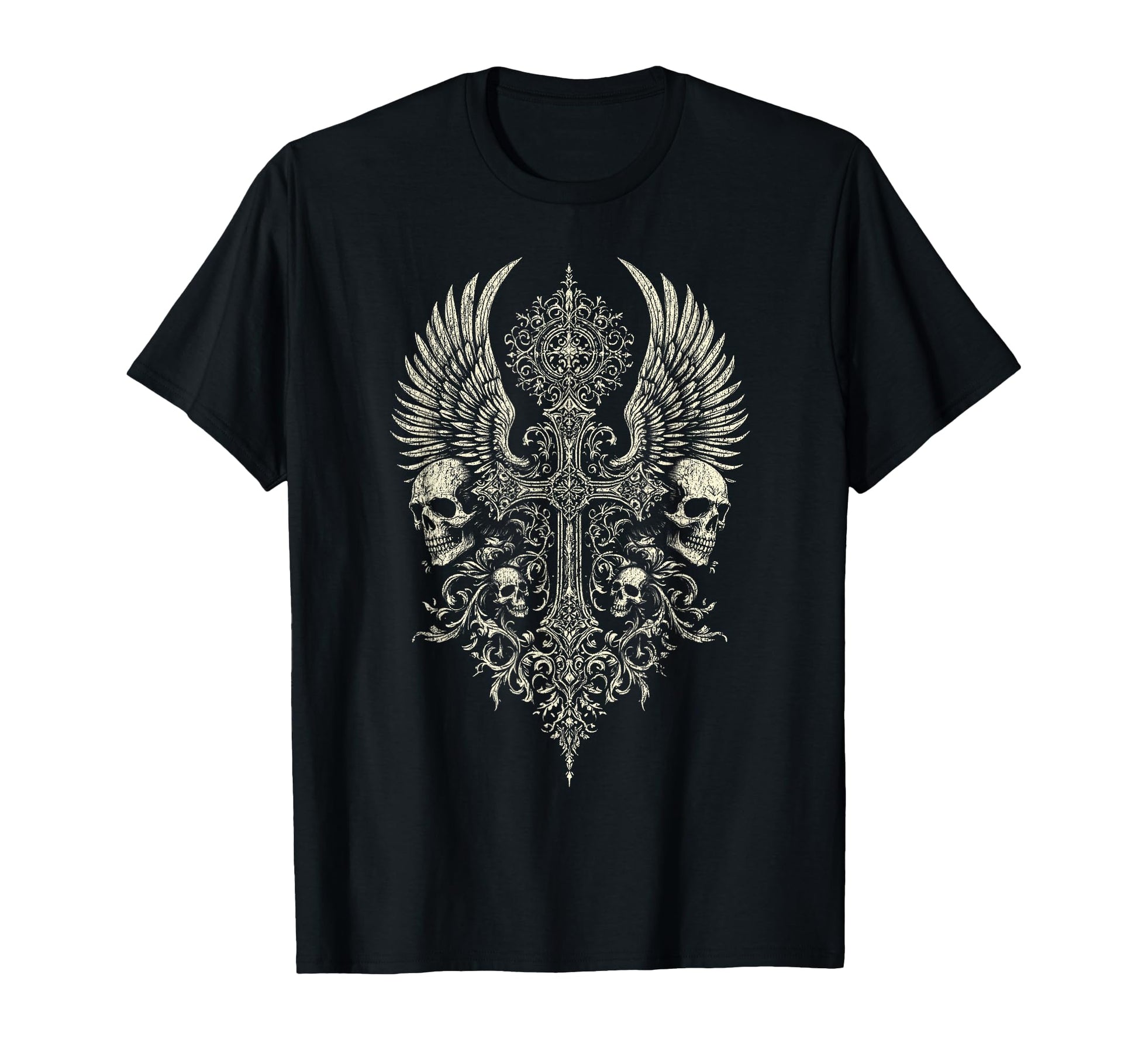 Gothic Cross Grunge Core Emo Aesthetic Y2K T-Shirt - Trendy Graphic Unisex - T-Shirt, Sweatshirt, Hoodie