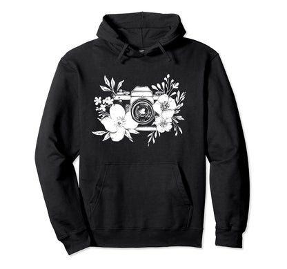 Photographer Camera Flowers Photography Hoodie - Novelty Apparel Men Women - T-Shirt, Sweatshirt, Hoodie