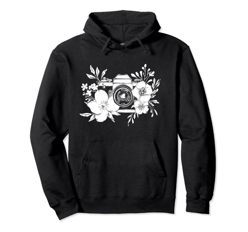 Photographer Camera Flowers Photography Hoodie - Novelty Apparel Men Women - T-Shirt, Sweatshirt, Hoodie