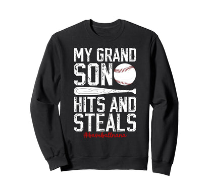 My Grandson Baseball Nana Sweatshirt - Streetwear Style for Adults - T-Shirt, Sweatshirt, Hoodie