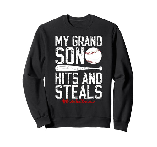 My Grandson Baseball Nana Sweatshirt - Streetwear Style for Adults - T-Shirt, Sweatshirt, Hoodie