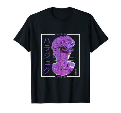 Vaporwave Statue Aesthetic Art Glitch T-Shirt - Custom Art Print Men Women - T-Shirt, Sweatshirt, Hoodie
