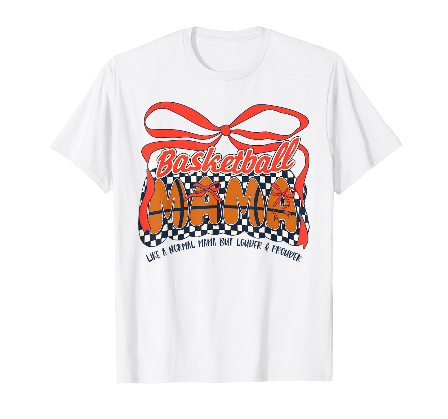 Basketball Mom Game Day Checkered Coquette T-Shirt - Graphic Print Unisex - T-Shirt, Sweatshirt, Hoodie