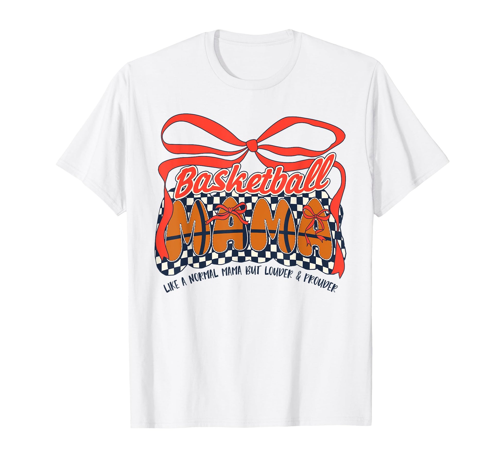 Basketball Mom Game Day Checkered Coquette T-Shirt - Graphic Print Unisex - T-Shirt, Sweatshirt, Hoodie