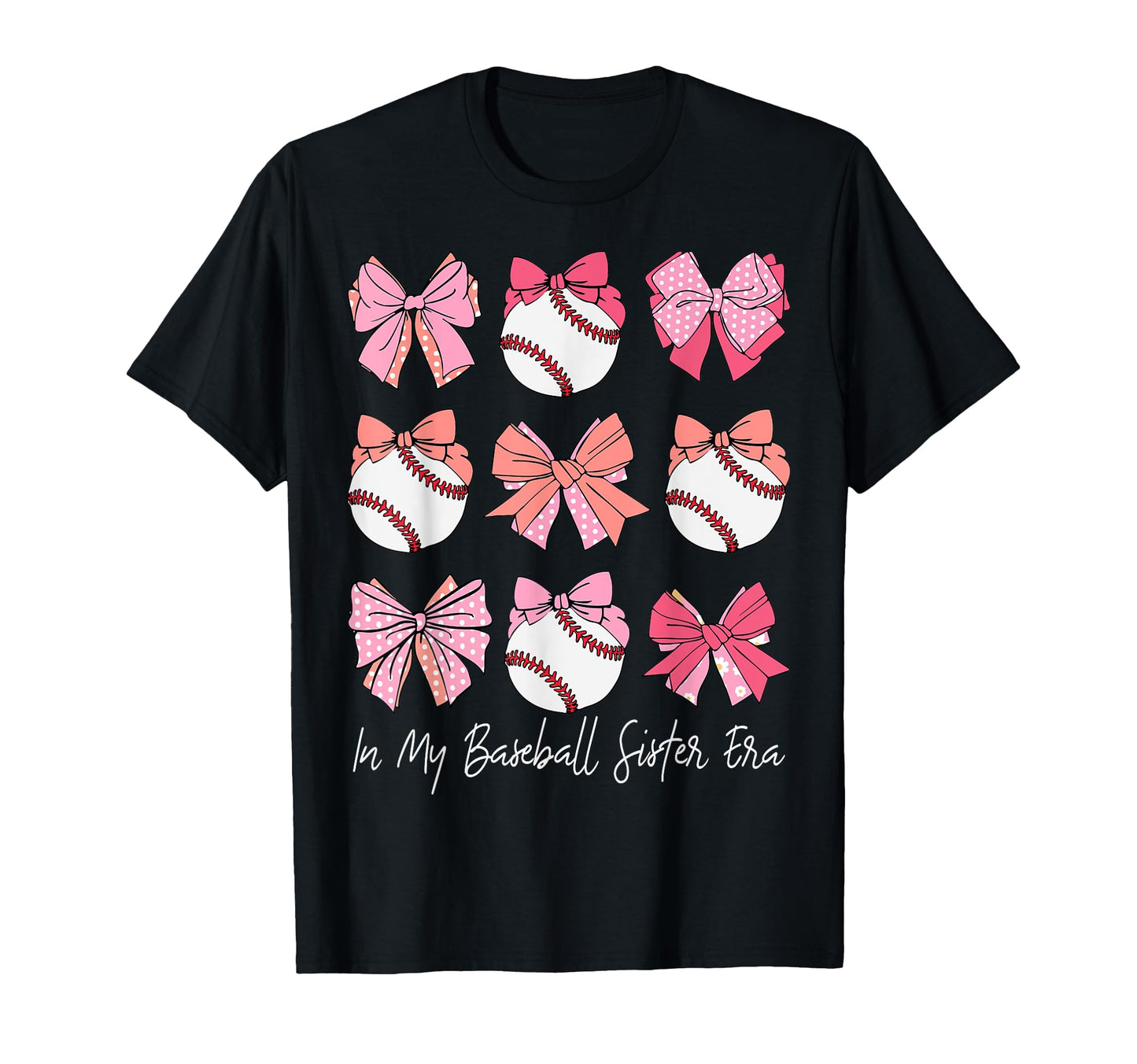 My Baseball Sister Era Coquette Bow T-Shirt - Minimalist Print Unisex - T-Shirt, Sweatshirt, Hoodie