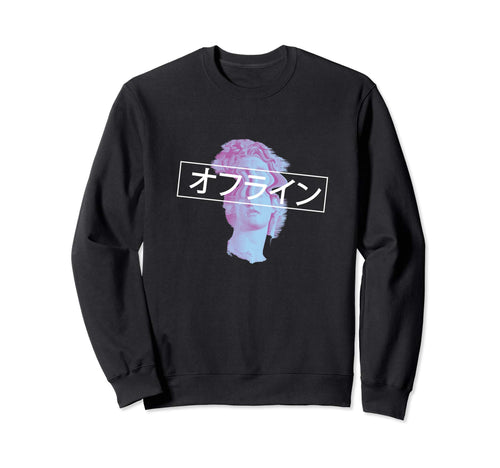 Glitch Japanese Retrowave Synthwave Sweatshirt - Unique Graphic Men Women - T-Shirt, Sweatshirt, Hoodie