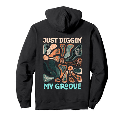 Groovy Boho Fossil Collector Hunter Hoodie - Fun Novelty Design for Adults - T-Shirt, Sweatshirt, Hoodie