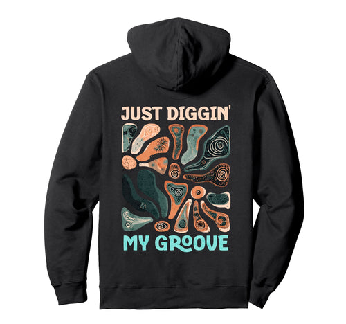 Groovy Boho Fossil Collector Hunter Hoodie - Fun Novelty Design for Adults - T-Shirt, Sweatshirt, Hoodie