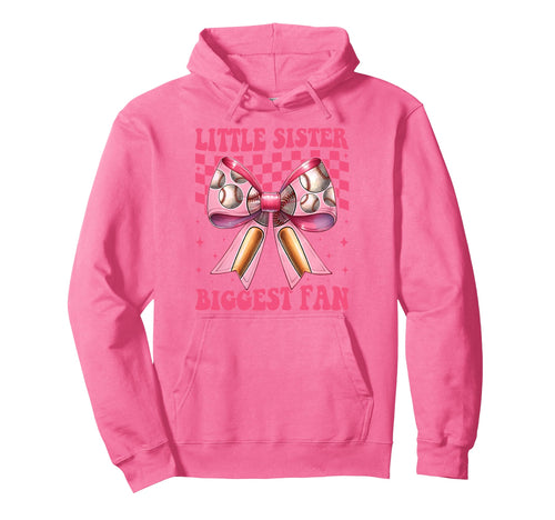 Baseball Sister Coquette Bow Little Hoodie - Custom Art Print for Adults - T-Shirt, Sweatshirt, Hoodie