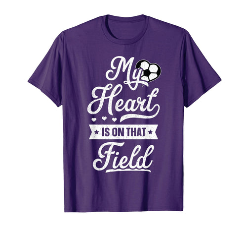 My Heart Is That Field Gift Womens Mom T-Shirt - Graphic Print for Adults - T-Shirt, Sweatshirt, Hoodie
