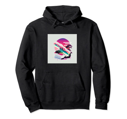 Vaperwave Aesthetic Glitch Sushi Hoodie - Minimalist Print Men Women - T-Shirt, Sweatshirt, Hoodie