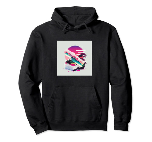Vaperwave Aesthetic Glitch Sushi Hoodie - Minimalist Print Men Women - T-Shirt, Sweatshirt, Hoodie