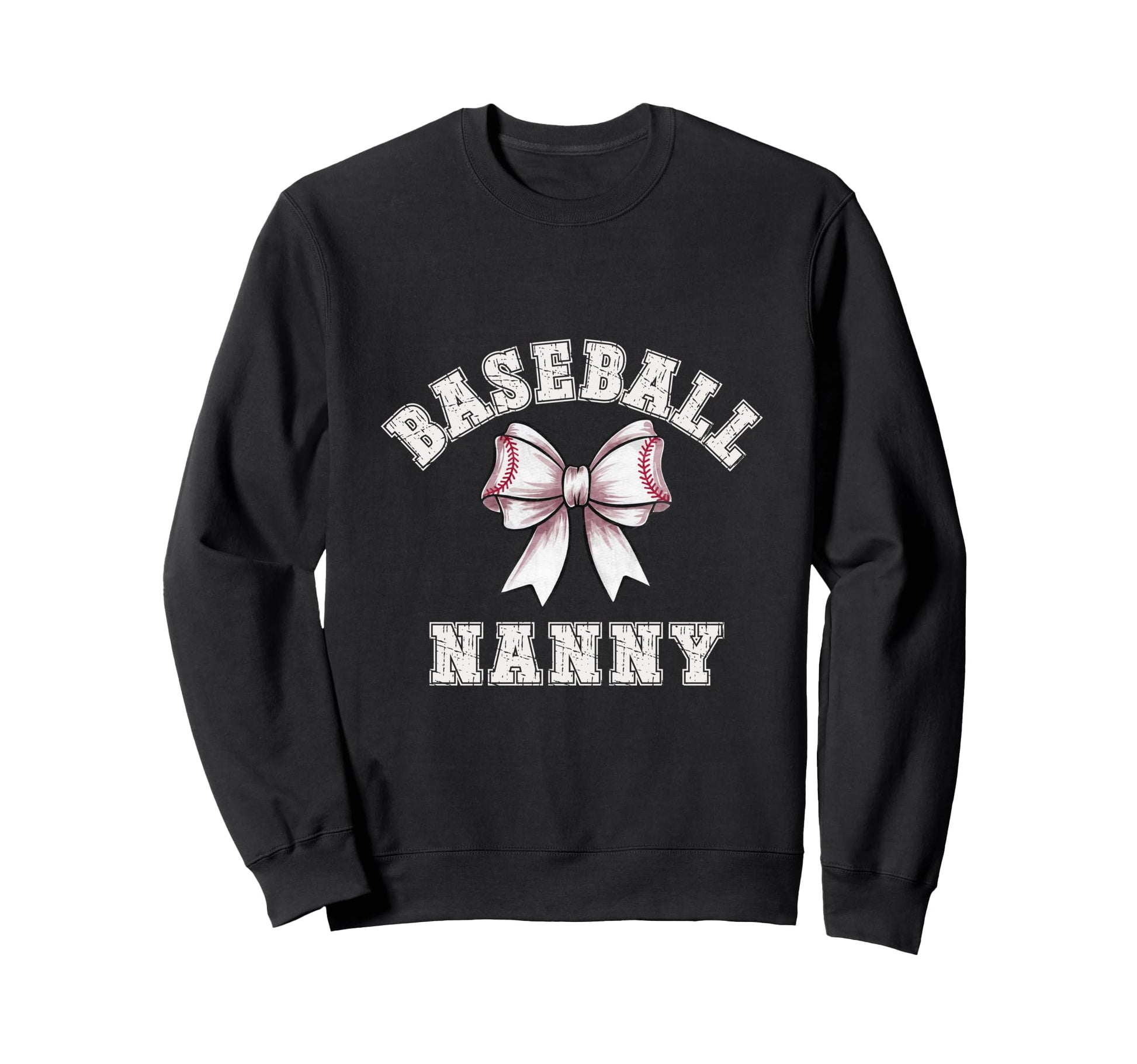 Coquette Baseball Nanny Bow Game Sweatshirt - Aesthetic Graphic for Adults - T-Shirt, Sweatshirt, Hoodie