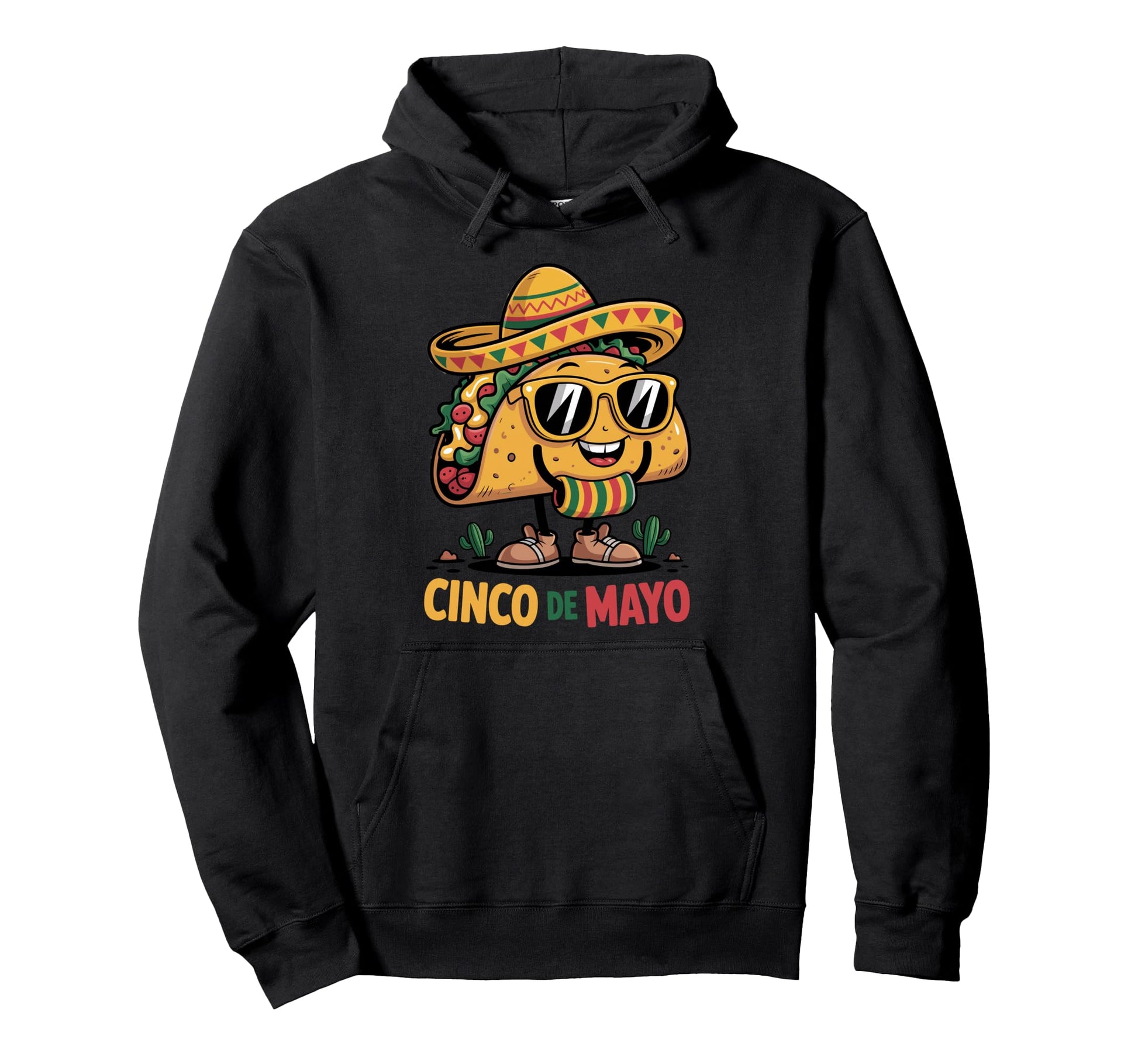 Cinco De Mayo Taco Fiesta Sombrero Hoodie - Streetwear Style Unisex - T-Shirt, Sweatshirt, Hoodie