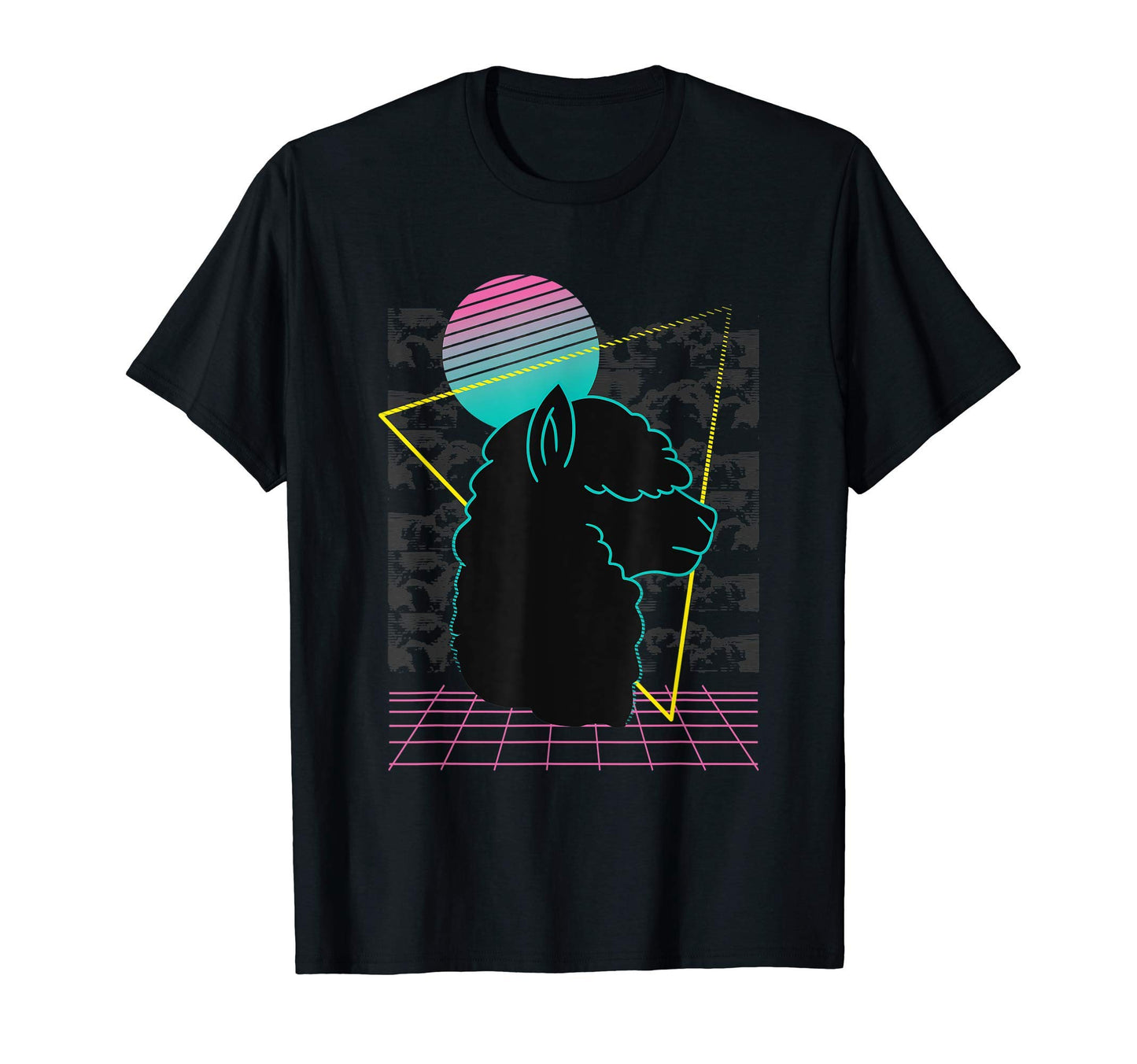 Llama Alapca Vaporwave Aesthetic T-Shirt - Minimalist Print for Adults - T-Shirt, Sweatshirt, Hoodie