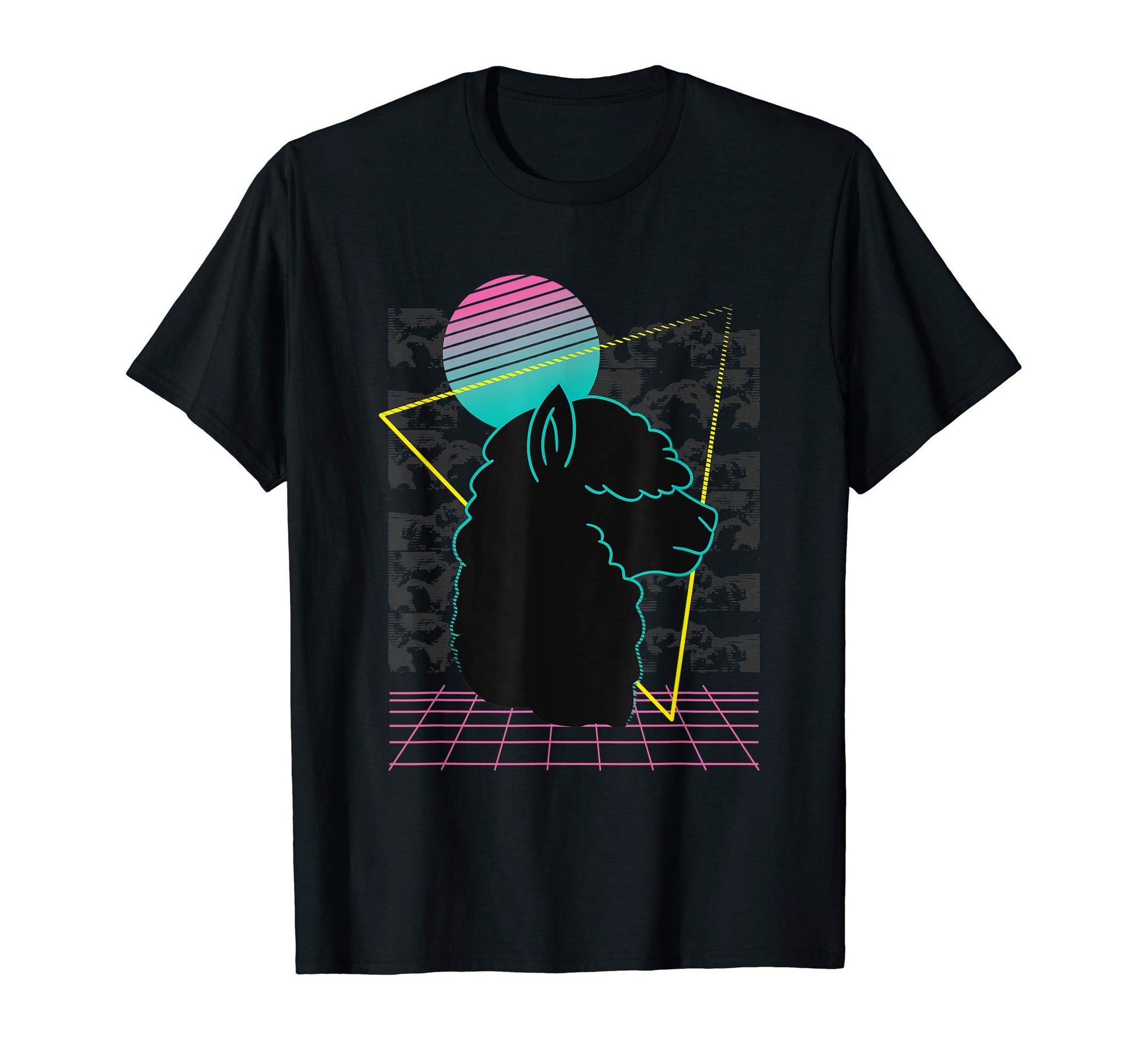Llama Alapca Vaporwave Aesthetic T-Shirt - Minimalist Print for Adults - T-Shirt, Sweatshirt, Hoodie