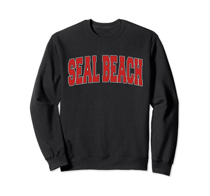Seal Beach Ca California Varsity Sweatshirt - Custom Art Print Men Women - T-Shirt, Sweatshirt, Hoodie