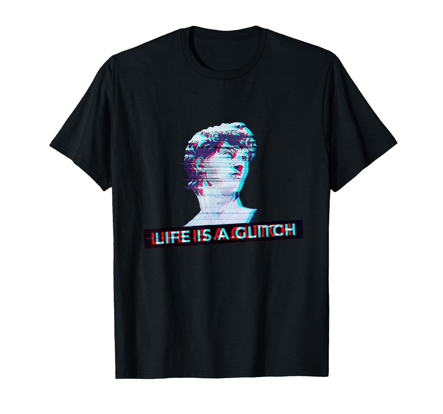 Life Is Glitch Vaporwave Aesthetics T-Shirt - Graphic Print for Adults - T-Shirt, Sweatshirt, Hoodie