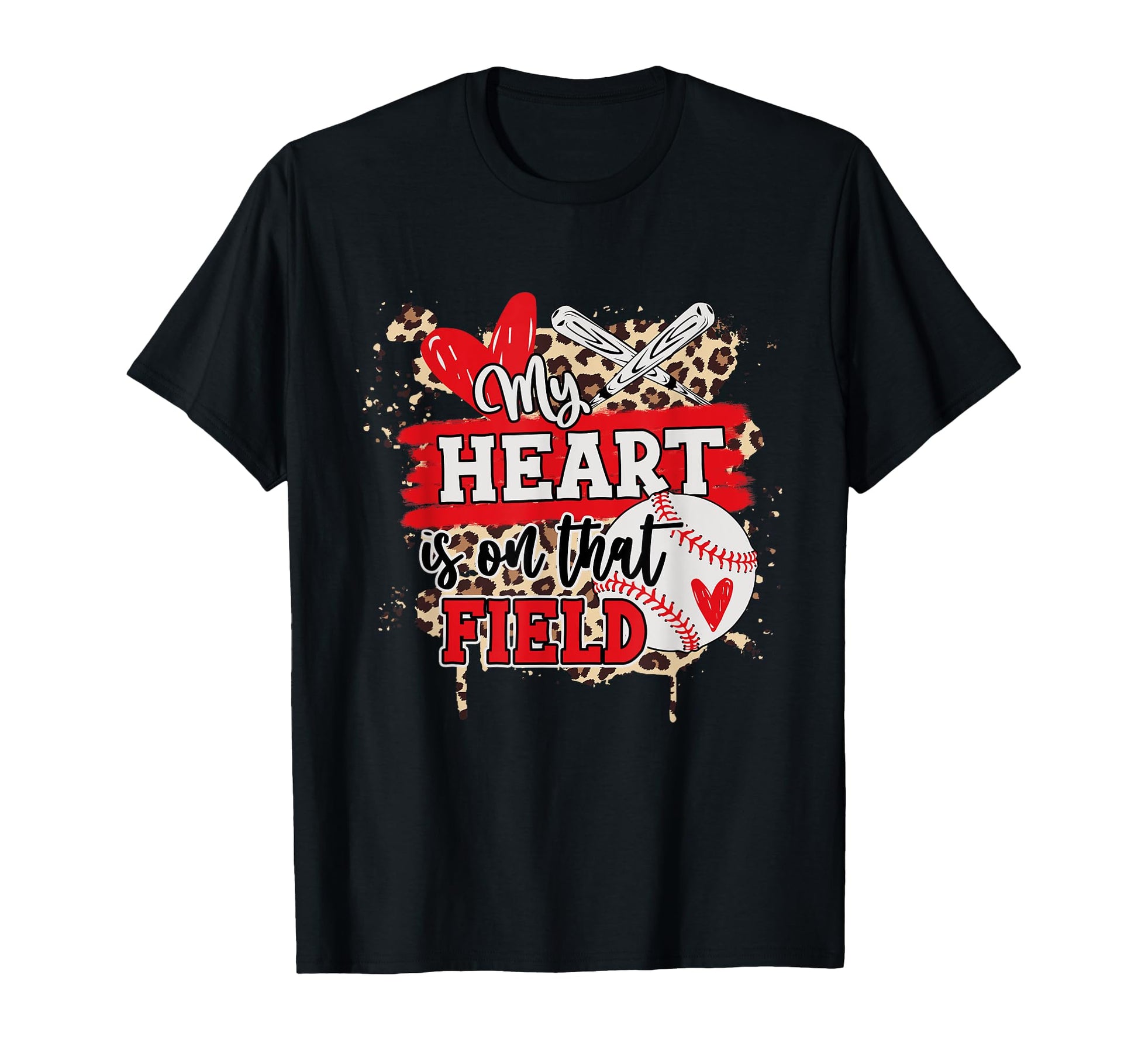 Womens Baseball My Heart Is That Field T-Shirt - Graphic Print Men Women - T-Shirt, Sweatshirt, Hoodie