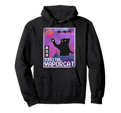 Japanese Vaporwave Aesthetic 90S Digital Hoodie - Graphic Print Unisex - T-Shirt, Sweatshirt, Hoodie